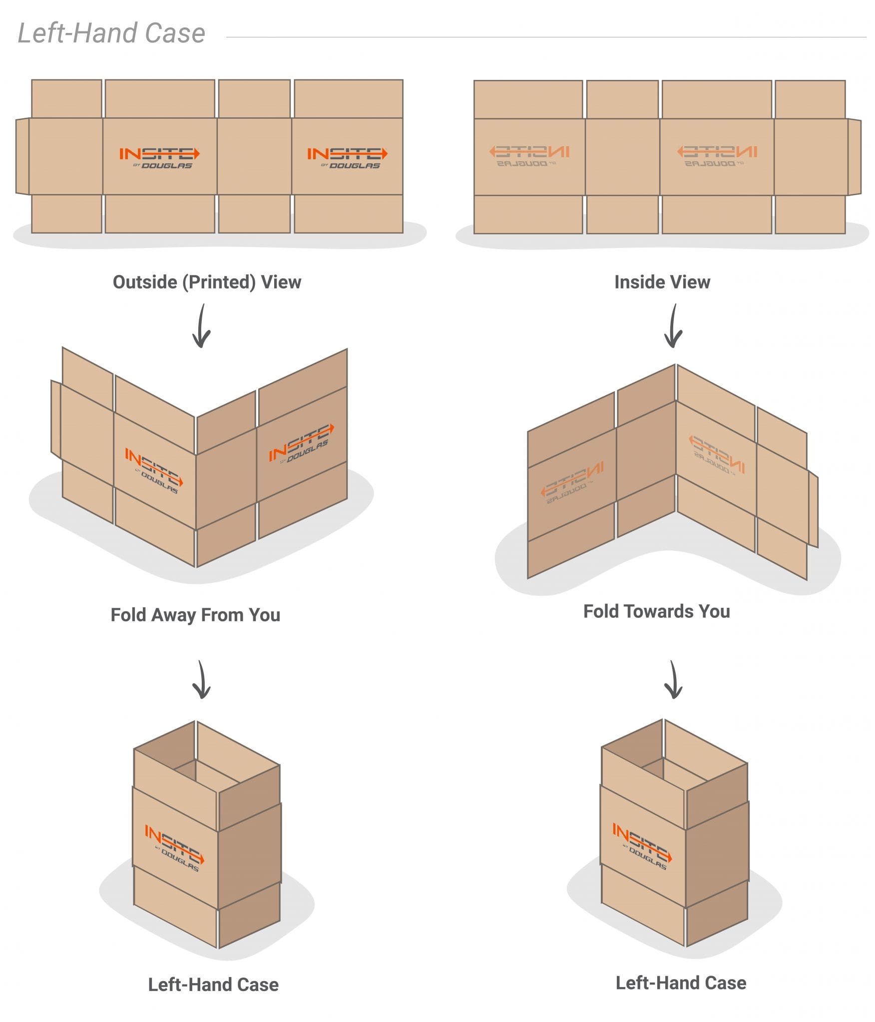 Case folding diagrams and instructions