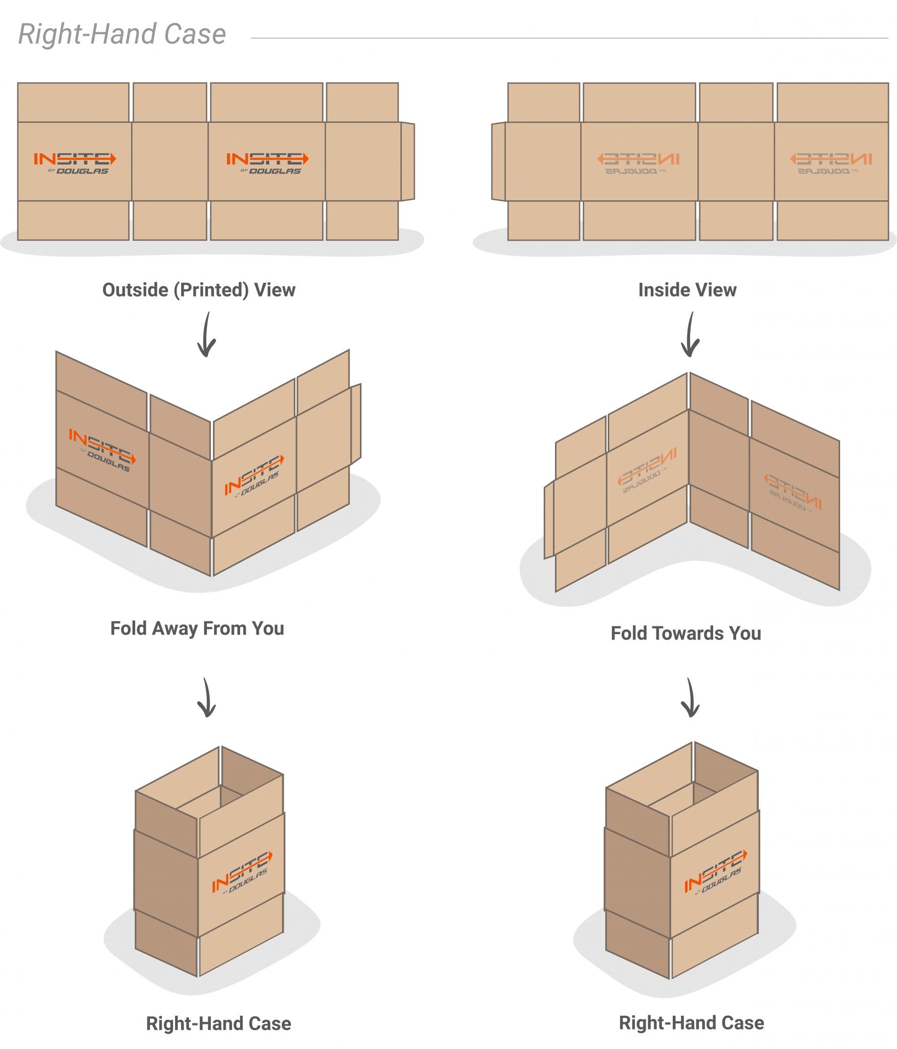 Case folding diagrams and instructions