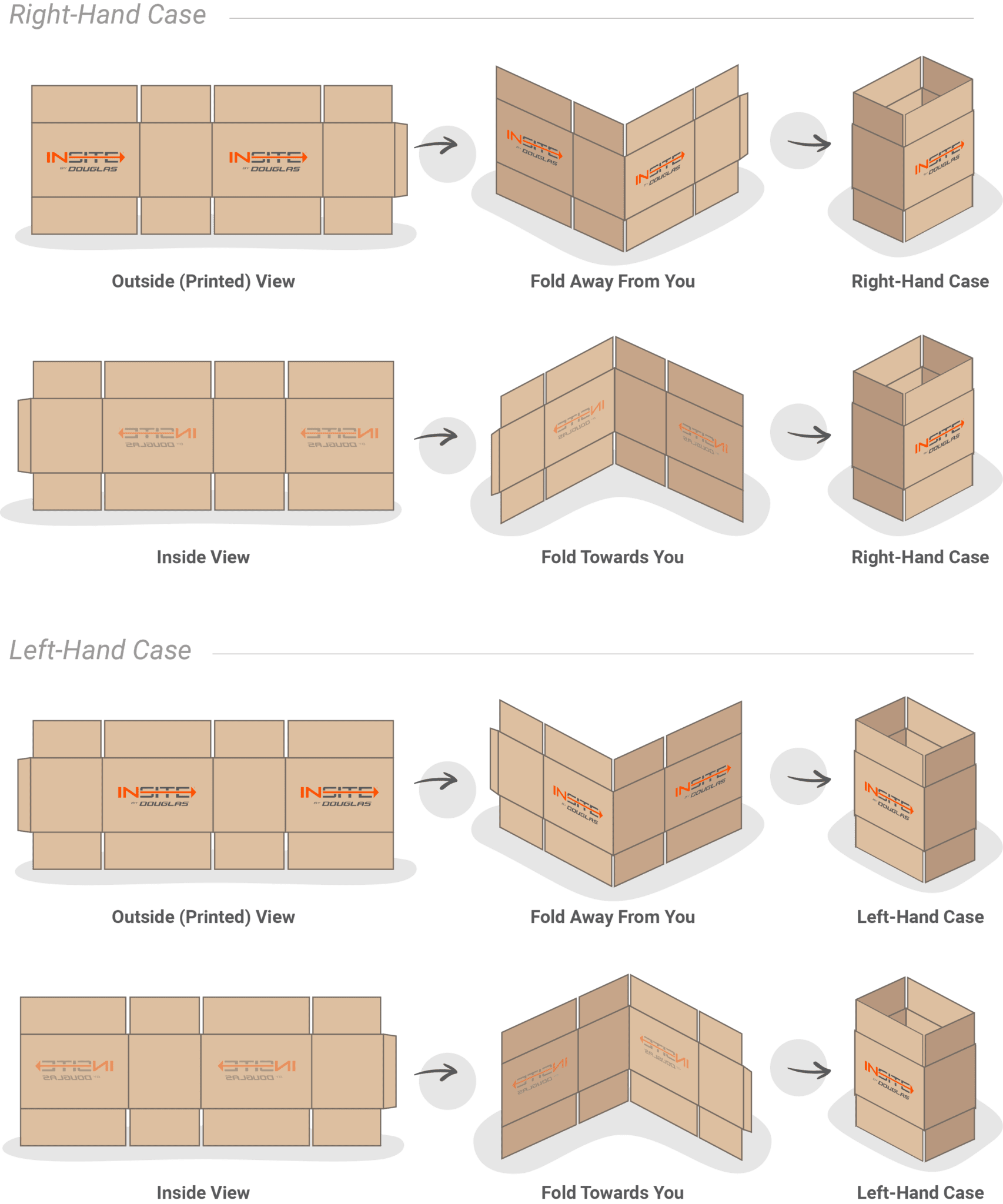 Case folding diagrams and instructions